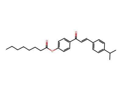 [4-[3-(4-Propan-2-ylphenyl)prop-2-enoyl]phenyl] octanoate structure