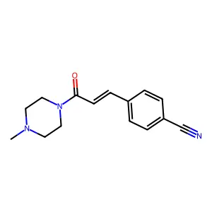 4-[3-(4-Methylpiperazin-1-yl)-3-oxoprop-1-enyl]benzonitrile structure