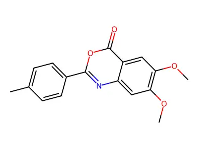 6,7-dimethoxy-2-(4-methylphenyl)-4H-3,1-benzoxazin-4-one structure