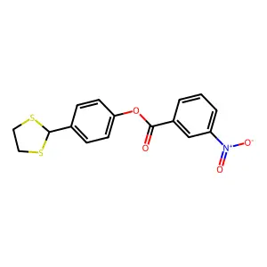 4-(1,3-Dithiolan-2-yl)phenyl 3-nitrobenzenecarboxylate structure