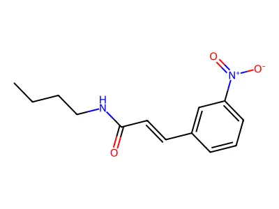 N-butyl-3-(3-nitrophenyl)prop-2-enamide structure