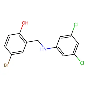 4-Bromo-2-{[(3,5-dichlorophenyl)amino]methyl}phenol structure