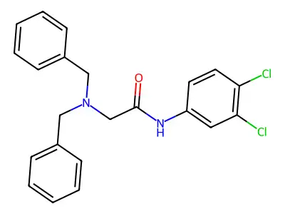 2-(dibenzylamino)-N-(3,4-dichlorophenyl)acetamide structure