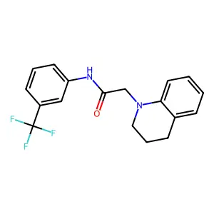 2-[3,4-dihydro-1(2H)-quinolinyl]-N-[3-(trifluoromethyl)phenyl]acetamide structure