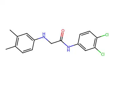 N-(3,4-dichlorophenyl)-2-(3,4-dimethylanilino)acetamide structure