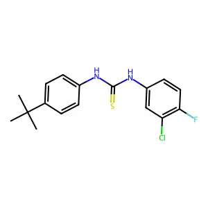 1-(4-Tert-butylphenyl)-3-(3-chloro-4-fluorophenyl)thiourea structure