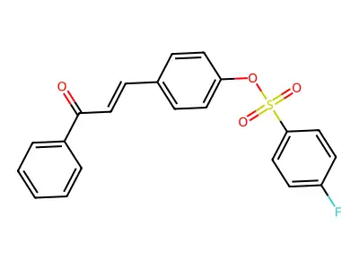 4-(3-Oxo-3-phenylprop-1-enyl)phenyl 4-fluorobenzene-1-sulfonate structure