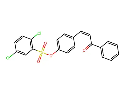 4-(3-Oxo-3-phenyl-1-propen-1-yl)phenyl 2,5-dichlorobenzenesulfonate structure