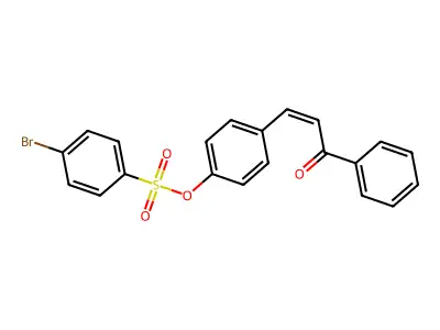 [4-(3-Oxo-3-phenylprop-1-enyl)phenyl] 4-bromobenzenesulfonate structure