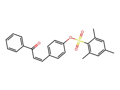 [4-(3-Oxo-3-phenylprop-1-enyl)phenyl] 2,4,6-trimethylbenzenesulfonate structure