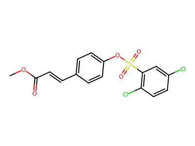 Methyl 3-(4-{[(2,5-dichlorophenyl)sulfonyl]oxy}phenyl)acrylate structure