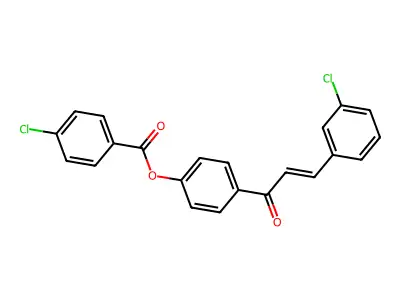 4-[3-(3-Chlorophenyl)acryloyl]phenyl 4-chlorobenzenecarboxylate structure