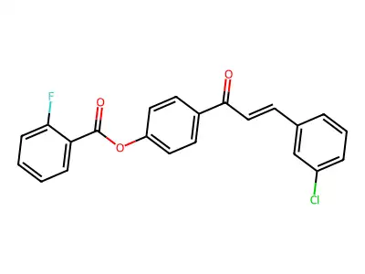 4-[3-(3-Chlorophenyl)prop-2-enoyl]phenyl 2-fluorobenzoate structure