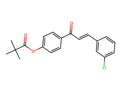 [4-[3-(3-Chlorophenyl)prop-2-enoyl]phenyl] 2,2-dimethylpropanoate structure