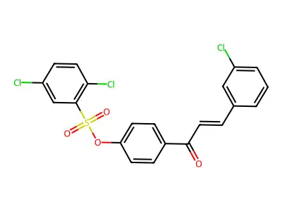 [4-[3-(3-Chlorophenyl)prop-2-enoyl]phenyl] 2,5-dichlorobenzenesulfonate structure