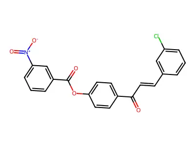 [4-[3-(3-Chlorophenyl)prop-2-enoyl]phenyl] 3-nitrobenzoate structure
