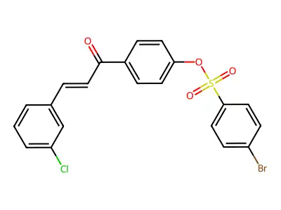[4-[3-(3-Chlorophenyl)prop-2-enoyl]phenyl] 4-bromobenzenesulfonate structure
