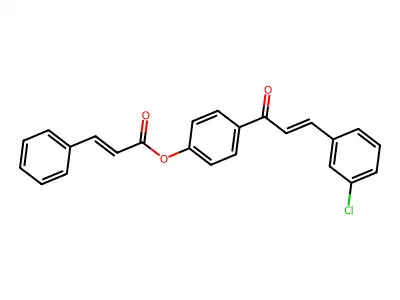 [4-[3-(3-Chlorophenyl)prop-2-enoyl]phenyl] 3-phenylprop-2-enoate structure