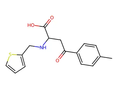 4-(4-Methylphenyl)-4-oxo-2-((2-thienylmethyl)amino)butanoic acid structure