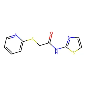 2-(2-pyridinylsulfanyl)-N-(1,3-thiazol-2-yl)acetamide structure
