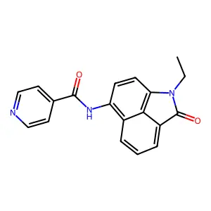 N-(1-ethyl-2-oxo-1,2-dihydrobenzo[cd]indol-6-yl)pyridine-4-carboxamide structure