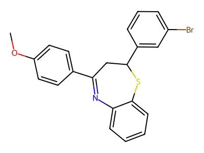 2-(3-Bromophenyl)-4-(4-methoxyphenyl)-2,3-dihydro-1,5-benzothiazepine structure