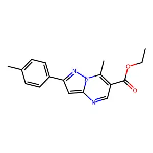 Ethyl 7-methyl-2-(4-methylphenyl)pyrazolo[1,5-a]pyrimidine-6-carboxylate structure