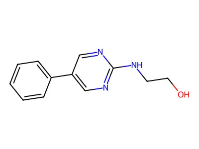 2-[(5-Phenyl-2-pyrimidinyl)amino]ethanol structure