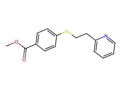 Methyl 4-[[2-(2-pyridinyl)ethyl]thio]benzoate structure