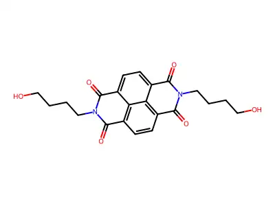 2,7-bis(4-Hydroxybutyl)benzo[lmn][3,8]phenanthroline-1,3,6,8(2H,7H)-tetrone structure