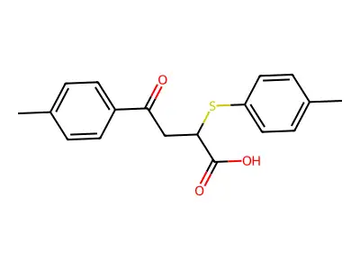 4-(4-Methylphenyl)-2-[(4-methylphenyl)sulfanyl]-4-oxobutanoic acid structure