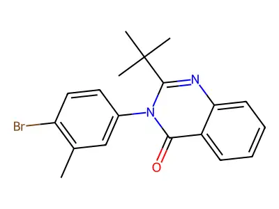 3-(4-bromo-3-methylphenyl)-2-(tert-butyl)-4(3H)-quinazolinone structure