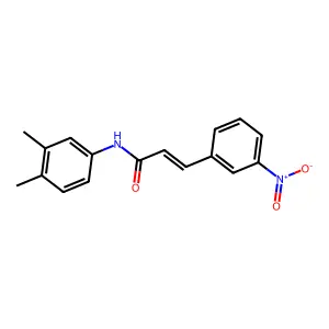 N-(3,4-dimethylphenyl)-3-(3-nitrophenyl)prop-2-enamide structure