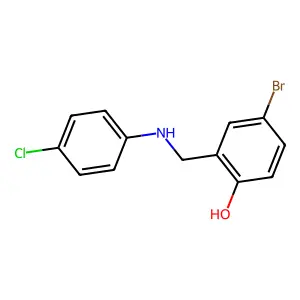 4-Bromo-2-{[(4-chlorophenyl)amino]methyl}phenol structure