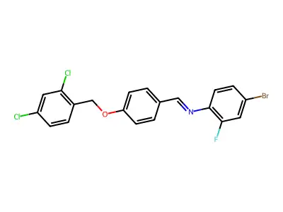 4-Bromo-N-((4-((2,4-dichlorobenzyl)oxy)phenyl)methylene)-2-fluoroaniline structure