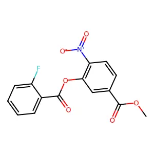 Methyl 3-[(2-fluorobenzoyl)oxy]-4-nitrobenzenecarboxylate structure