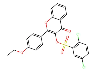 2-(4-Ethoxyphenyl)-4-oxo-4H-chromen-3-yl 2,5-dichlorobenzenesulfonate structure