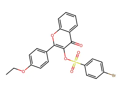 2-(4-Ethoxyphenyl)-4-oxo-4H-chromen-3-yl 4-bromobenzenesulfonate structure