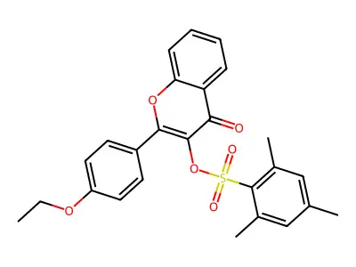 2-(4-Ethoxyphenyl)-4-oxo-4H-chromen-3-yl 2,4,6-trimethylbenzenesulfonate structure
