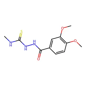 2-(3,4-dimethoxybenzoyl)-N-methylhydrazinecarbothioamide structure