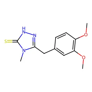 5-((3,4-Dimethoxyphenyl)methyl)-2,4-dihydro-4-methyl-3H-1,2,4-triazole-3-thione structure