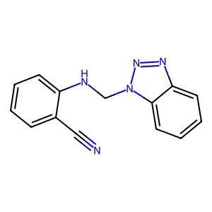 2-[(1H-1,2,3-benzotriazol-1-ylmethyl)amino]benzonitrile structure