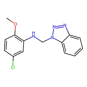 N-(1H-benzotriazol-1-ylmethyl)-5-chloro-2-methoxyaniline structure