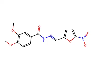 3,4-dimethoxy-N-[(5-nitrofuran-2-yl)methylideneamino]benzamide structure
