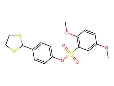 4-(1,3-Dithiolan-2-yl)phenyl 2,5-dimethoxybenzenesulfonate structure
