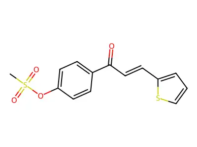 [4-(3-Thiophen-2-ylprop-2-enoyl)phenyl] methanesulfonate structure