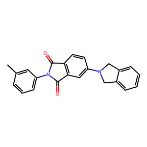 2-(3-methylphenyl)-5-(isoindolin-2-yl)-1H-isoindole-1,3(2H)-dione structure