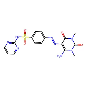4-[(2E)-2-(4-imino-1,3-dimethyl-2,6-dioxo-1,3-diazinan-5-yli structure