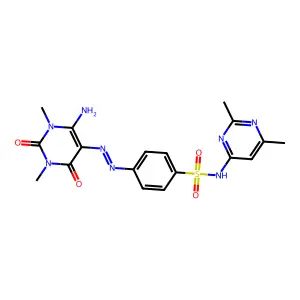 Benzenesulfonamide, 4-((6-amino-1,2,3,4-tetrahydro-1,3-dimethyl-2,4-dioxo-5-pyrimidinyl)azo)-N-(2,6-dimethyl-4-pyrimidinyl)- structure