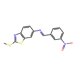 6-({3-Nitrobenzylidene}amino)-2-(methylsulfanyl)-1,3-benzothiazole structure